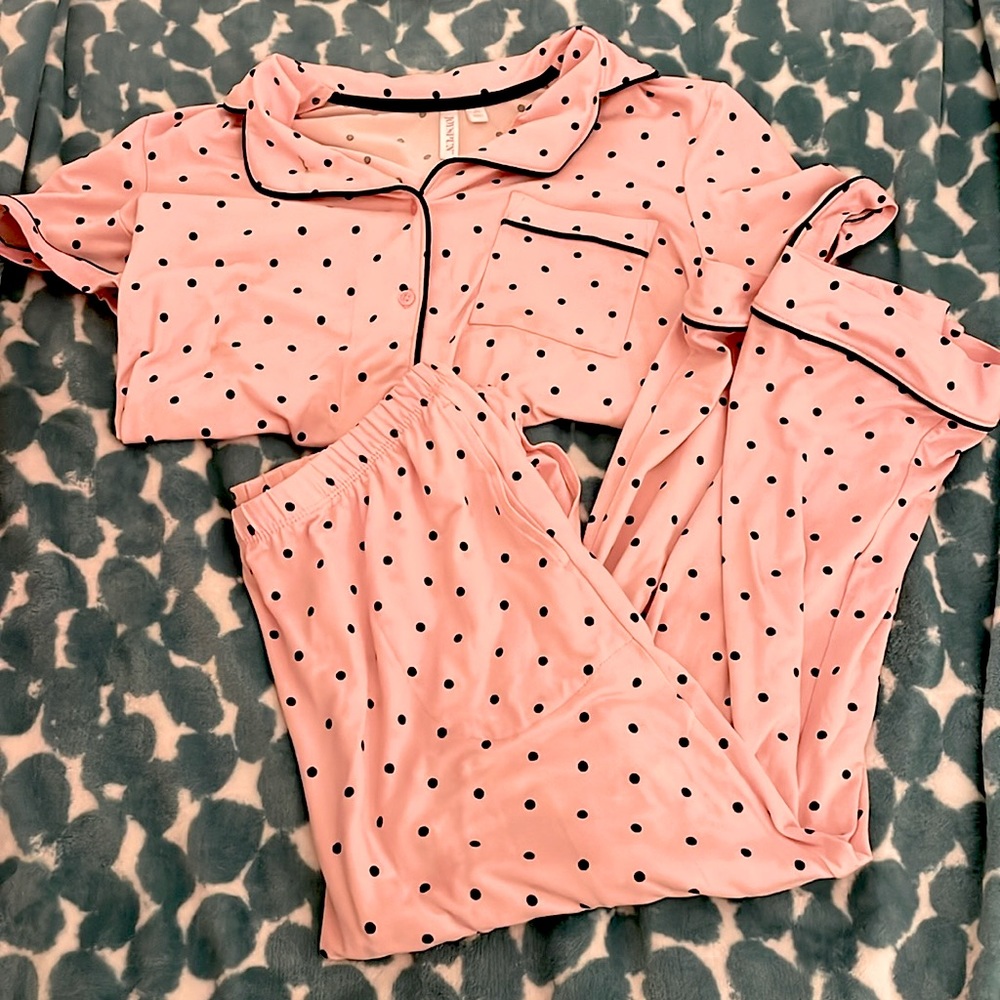 Baby Pink & Polka Dot Pajama Set